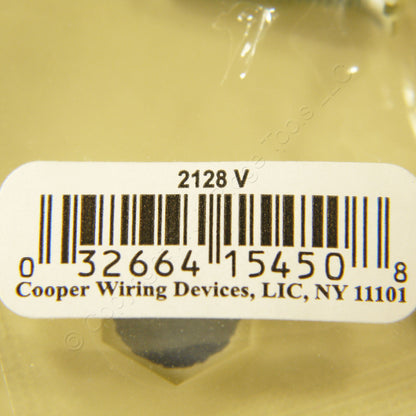 Cooper 2128V Ivory 1-Gang Telephone .375" Plastic Wallplates Cover Box Mount 4pc