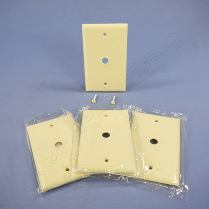 Cooper 2128V Ivory 1-Gang Telephone .375" Plastic Wallplates Cover Box Mount 4pc