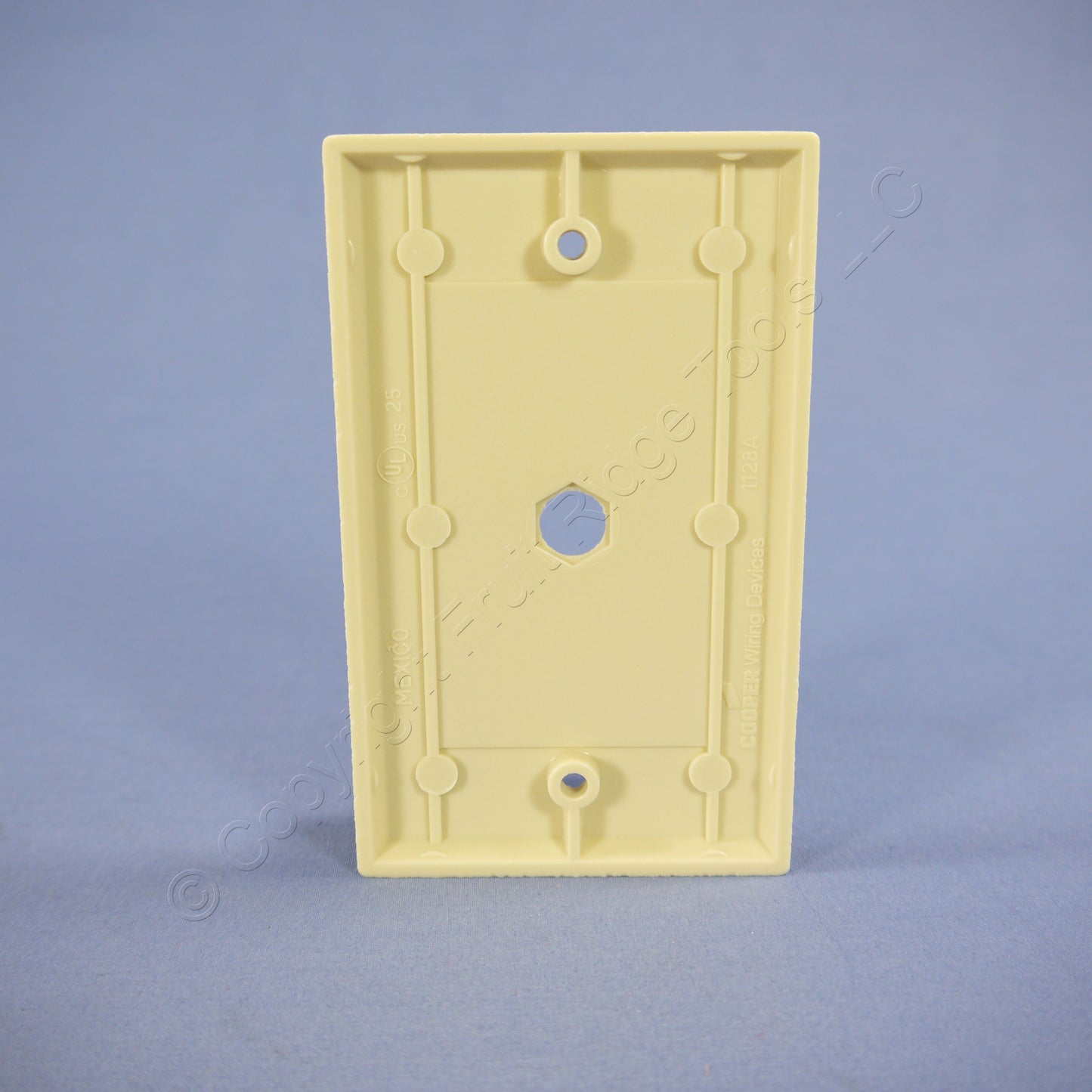 Cooper 2128V Ivory 1-Gang Telephone .375" Plastic Wallplates Cover Box Mount 4pc