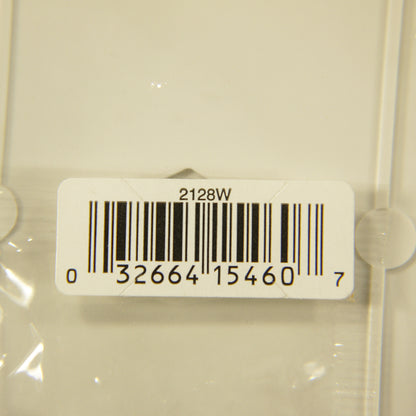 Cooper 2128W White 1-Gang Phone .375" Coax Jack Cable Thermoset Wallplate Cover