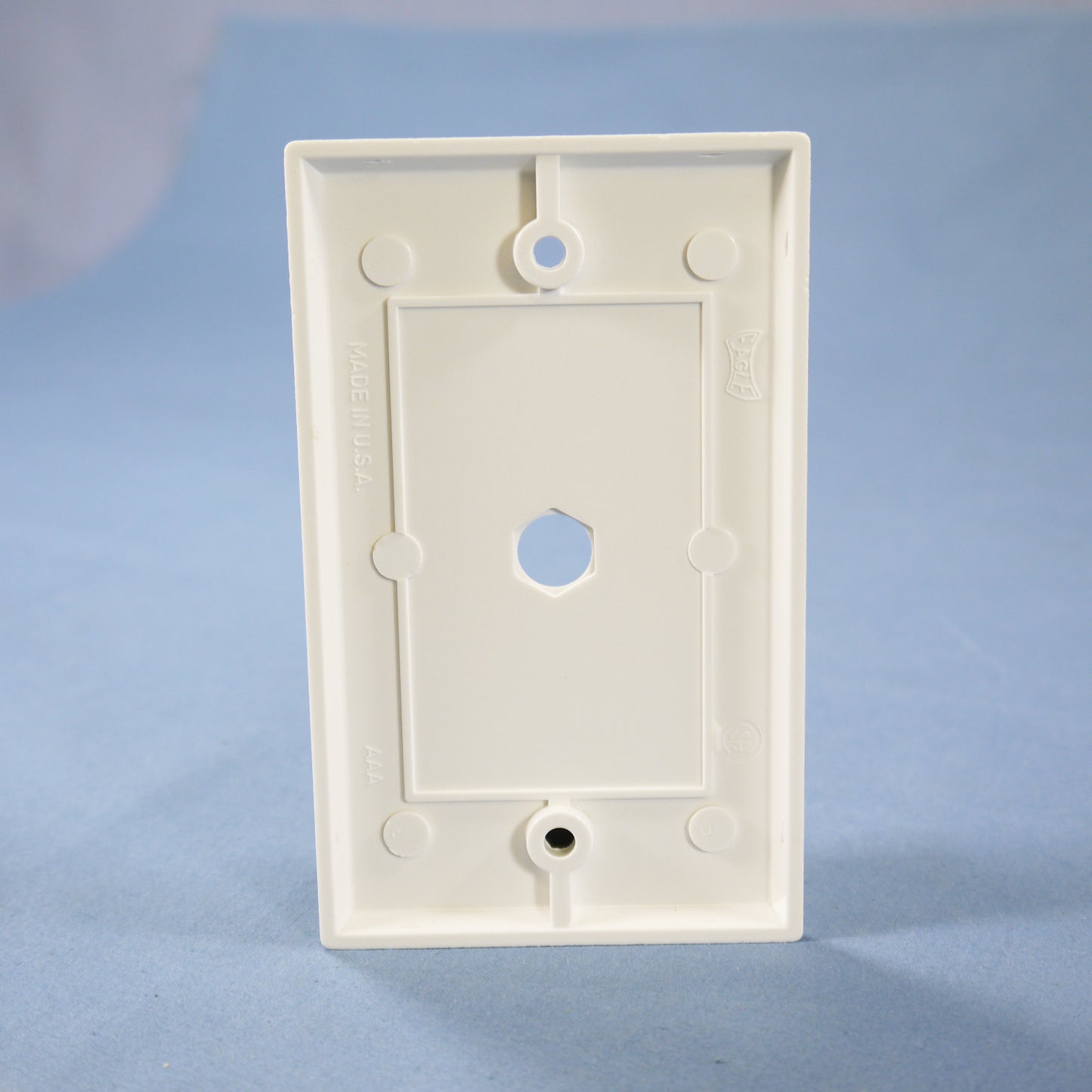Cooper 2128W White 1-Gang Phone .375" Coax Jack Cable Thermoset Wallplate Cover