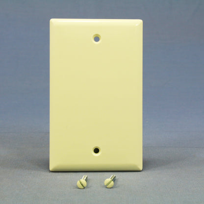 Cooper 2129A Almond 1-Gang Blank Plastic Standard Size Wallplate Cover Box Mount