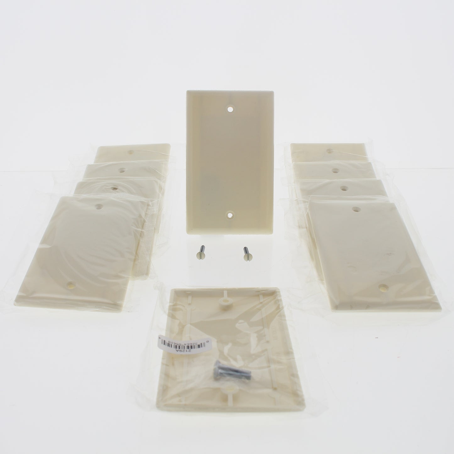 Cooper 2129A Almond 1-Gang Blank Cover Box Mount Thermoset Wallplates 10pcs