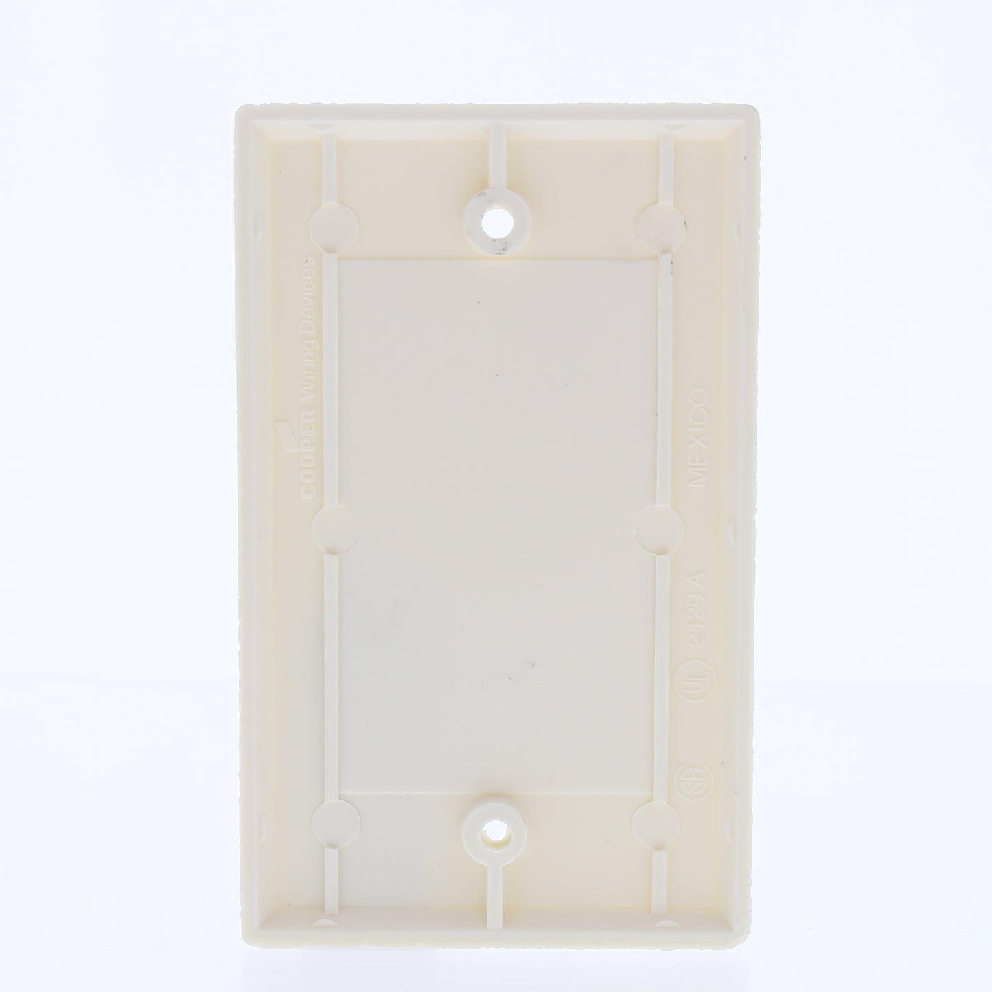 Cooper 2129A Almond 1-Gang Blank Cover Box Mount Thermoset Wallplates 10pcs