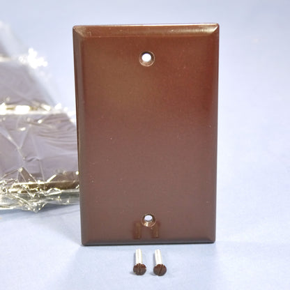 Cooper 2129B Brown 1-Gang Blank Cover Box Mounted Thermoset Wallplates 25pcs