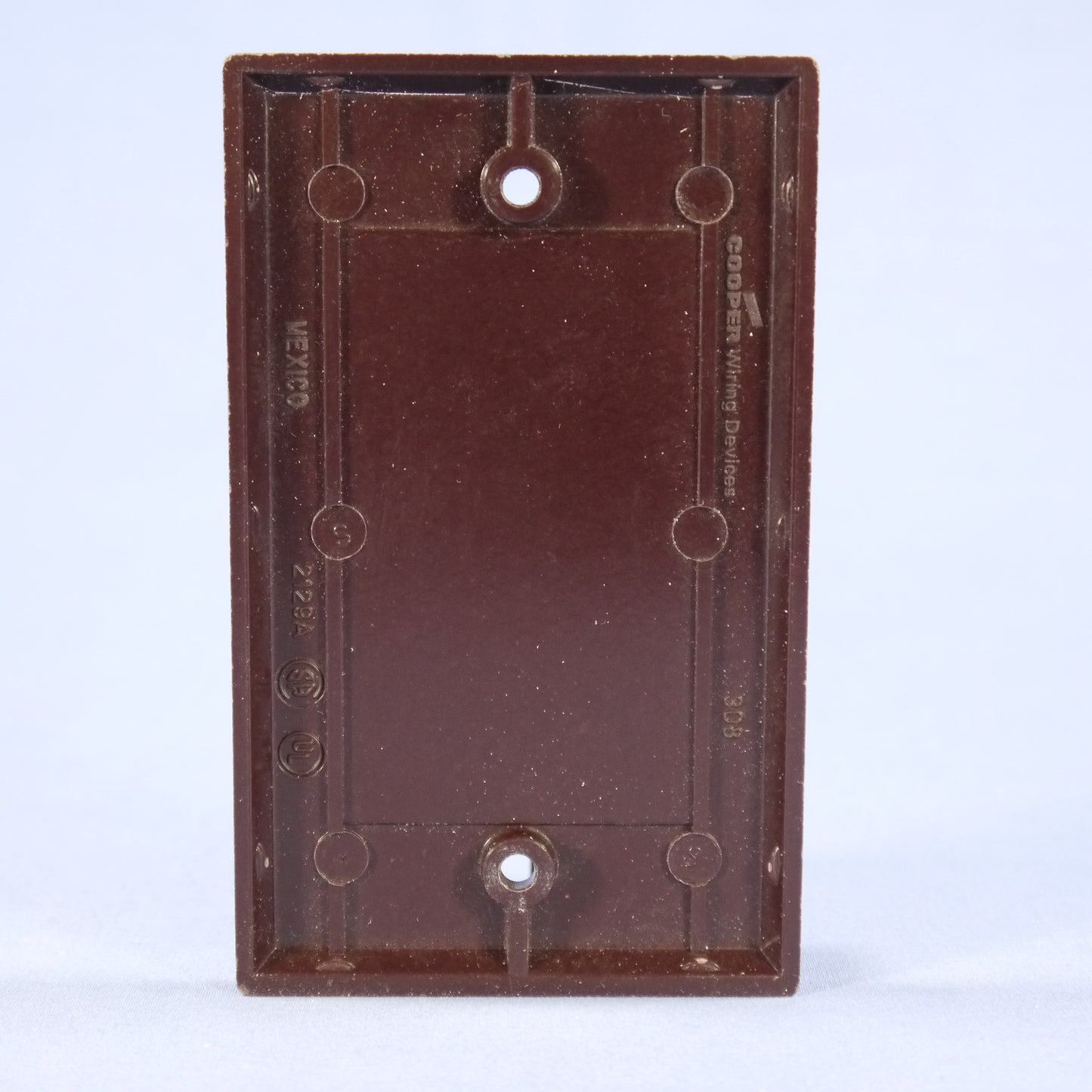 Cooper 2129B Brown 1-Gang Standard Blank Cover Box Mounted Thermoset Wallplate