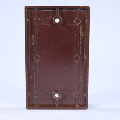 Cooper 2129B Brown 1-Gang Standard Blank Cover Box Mounted Thermoset Wallplate