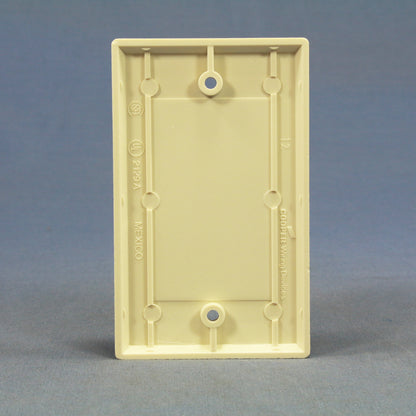 Cooper 2129LA Light Almond 1-Gang Blank Cover Box Mounted Thermoset Wallplate