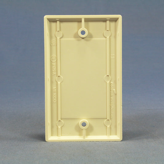 Cooper 2129LA Light Almond 1-Gang Blank Cover Box Mounted Thermoset Wallplate