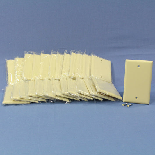 Cooper 2129V Ivory 1-Gang Blank Cover Box Mounted Thermoset Wallplates 25pcs
