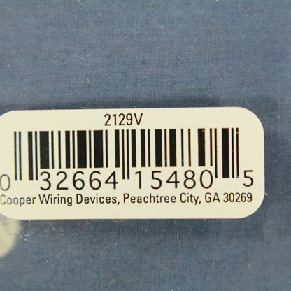 Cooper 2129V Ivory 1-Gang Standard Blank Cover Box Mounted Thermoset Wallplate