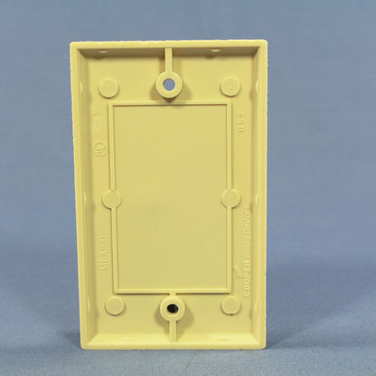 Cooper 2129V Ivory Blank Cover 1-Gang Plastic Wallplate Cover Box Mount 4-Pack