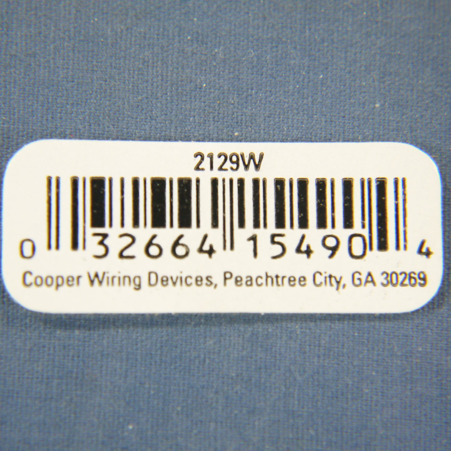 Cooper 2129W White 1-Gang Standard Blank Cover Box Mounted Thermoset Wallplate