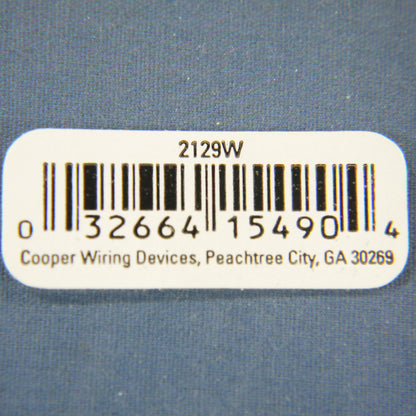 Cooper 2129W White 1-Gang Standard Blank Cover Box Mounted Thermoset Wallplate