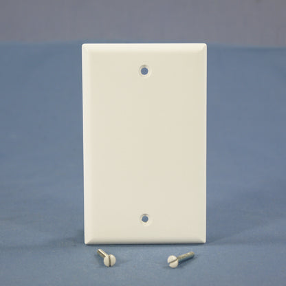 Cooper 2129W White 1-Gang Standard Blank Cover Box Mounted Thermoset Wallplate