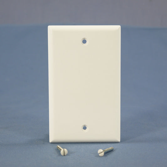 Cooper 2129W White 1-Gang Standard Blank Cover Box Mounted Thermoset Wallplate