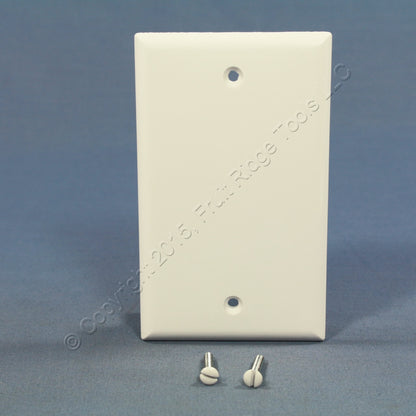 Cooper 2129W White 1-Gang Blank Cover Plastic Wallplate Cover Box Mount 4-pack