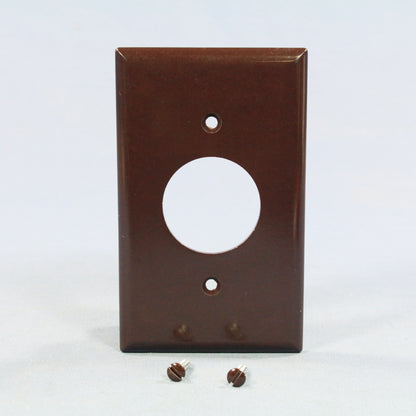 Cooper 2131B Brown 1-Gang 1.406" Receptacle Single Outlet Thermoset Wallplate