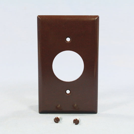 Cooper 2131B Brown 1-Gang 1.406" Receptacle Single Outlet Thermoset Wallplate