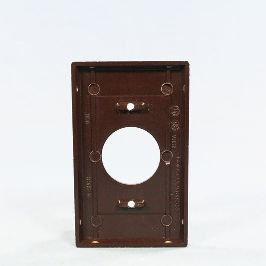Cooper 2131B Brown 1-Gang 1.406" Receptacle Single Outlet Thermoset Wallplate