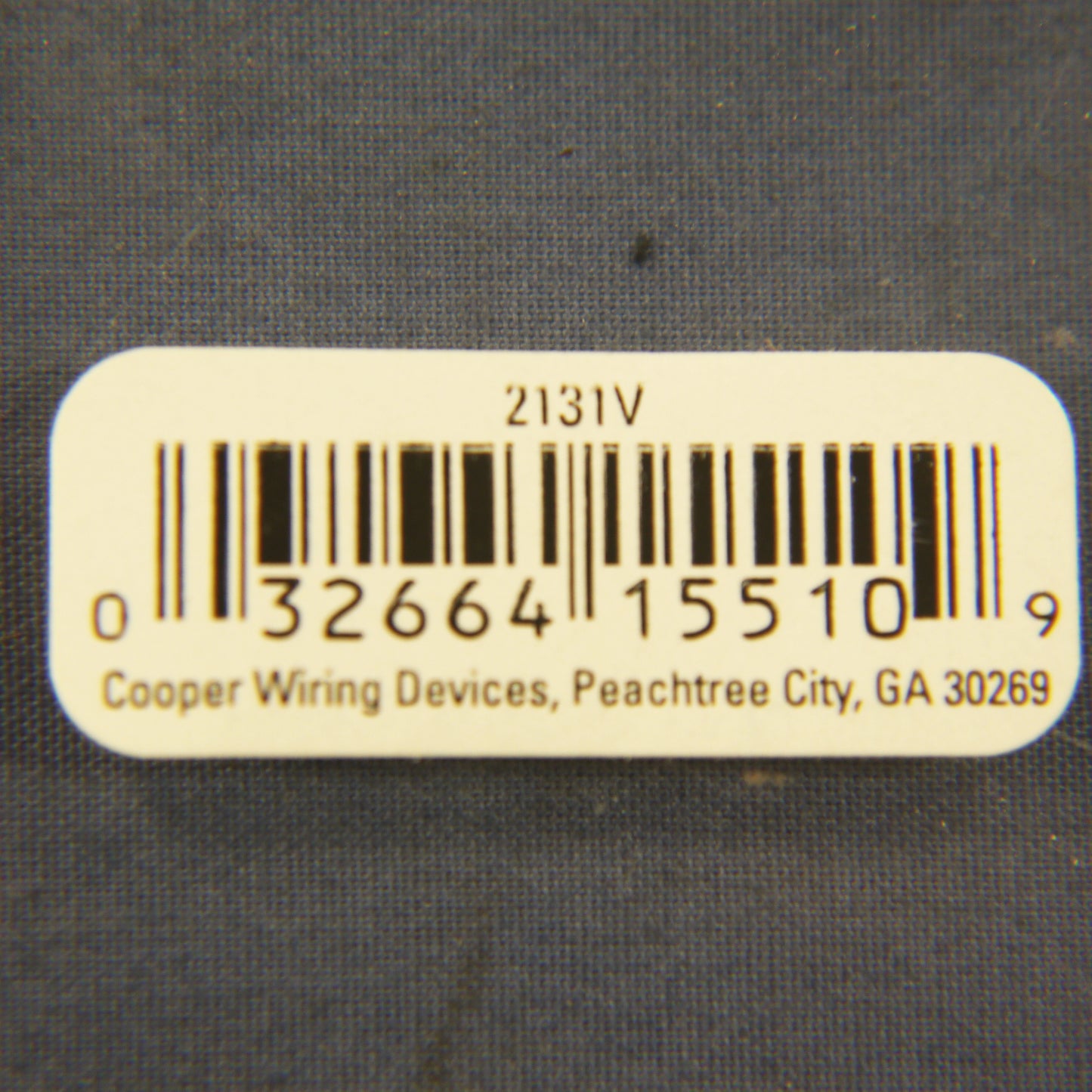 Cooper 2131V Ivory 1-Gang 1.406" Receptacle Single Outlet Thermoset Wallplate