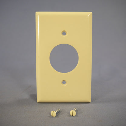 Cooper 2131V Ivory 1-Gang 1.406" Receptacle Single Outlet Thermoset Wallplate