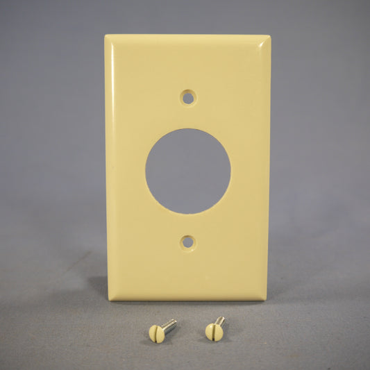 Cooper 2131V Ivory 1-Gang 1.406" Receptacle Single Outlet Thermoset Wallplate