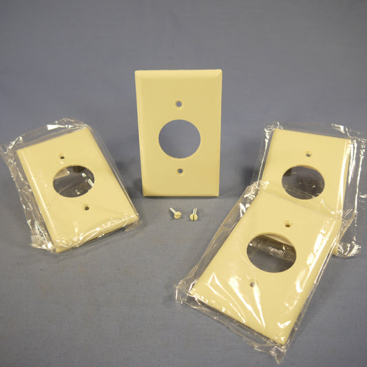 Cooper 2131V Ivory 1-Gang 1.406 Receptacle Single Outlet Thermoset Covers 4-Pack