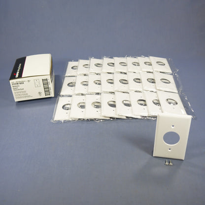 Cooper 2131W White 1-Gang Single 1.406" Receptacle Thermoset Wallplates 25-Pack