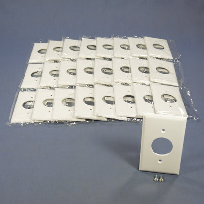 Cooper 2131W White 1-Gang Single 1.406" Receptacle Thermoset Wallplates 25-Pack
