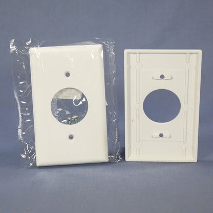 Cooper 2131W White 1-Gang Single 1.406" Receptacle Thermoset Wallplates 25-Pack