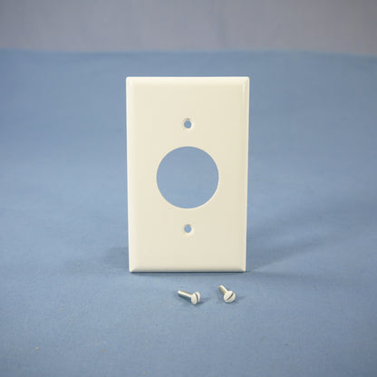 Cooper 2131W White 1-Gang 1.406" Receptacle Single Outlet Thermoset Wallplate