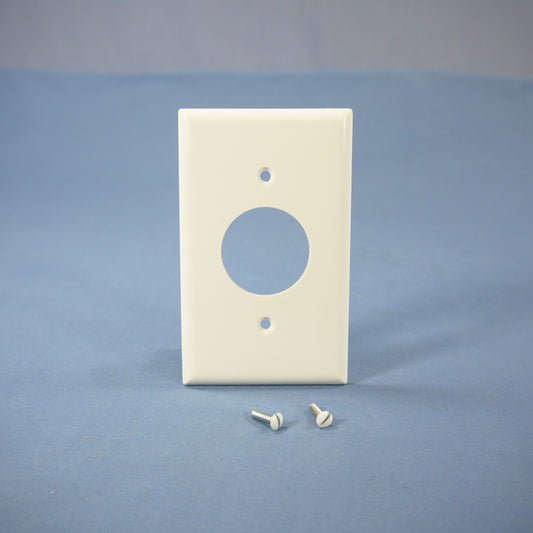 Cooper 2131W White 1-Gang 1.406" Receptacle Single Outlet Thermoset Wallplate