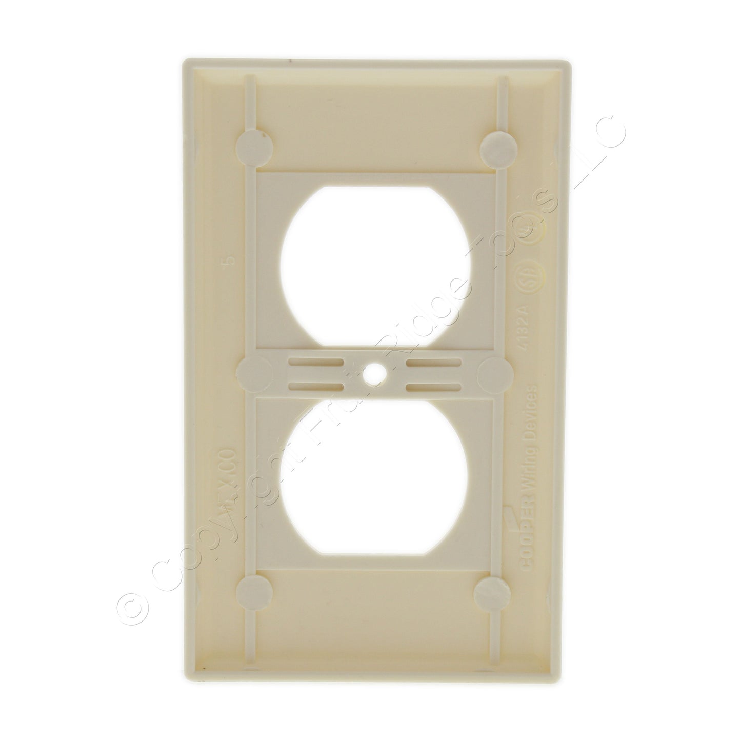 Cooper 2132A Almond 1-Gang Duplex Outlet Receptacle Thermoset Wallplates 25-Pack