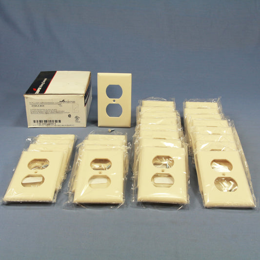 Cooper 2132LA Lt Almond 1-Gang Duplex Outlet Receptacle Thermoset Wallplate 25pc