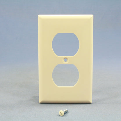 Cooper 2132LA Light Almond 1-Gang Duplex Outlet Receptacle Cover Wall Plate