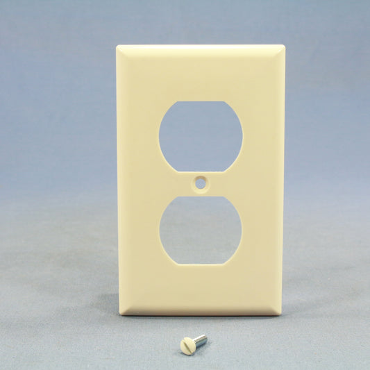 Cooper 2132LA Light Almond 1-Gang Duplex Outlet Receptacle Cover Wall Plate