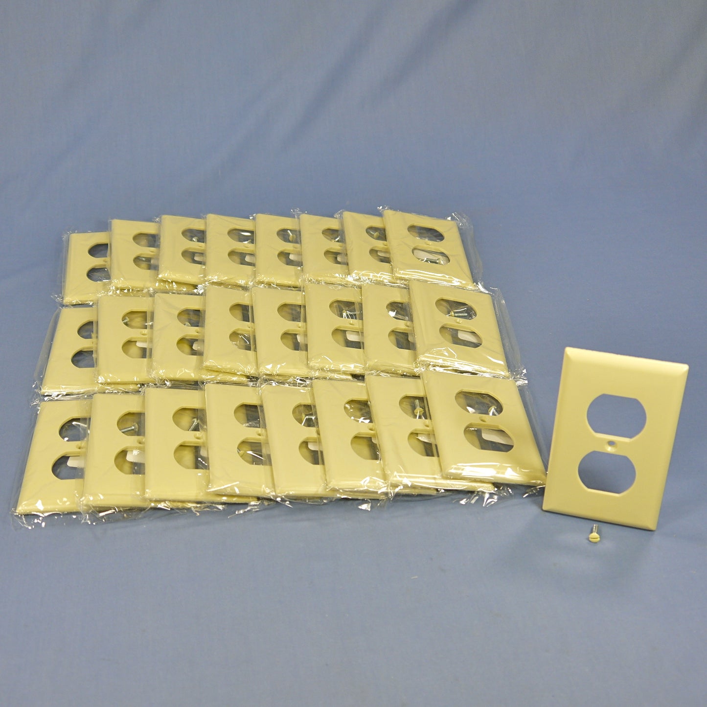 Cooper 2132V Ivory 1-Gang Outlet Cover Duplex Receptacle Thermoset Covers 25pcs