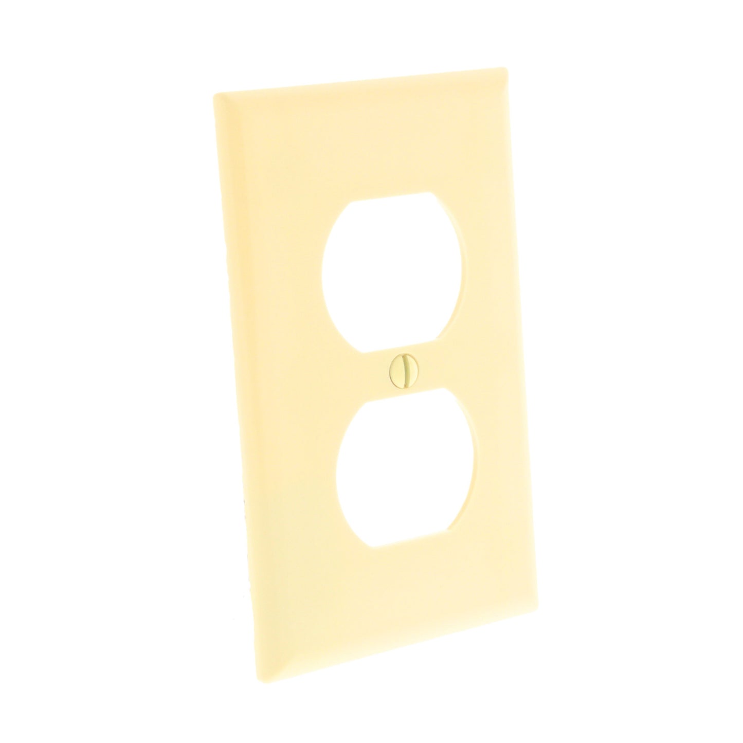 Cooper 2132V Ivory 1-Gang Duplex Outlet Receptacle Cover Plastic Wall Plate