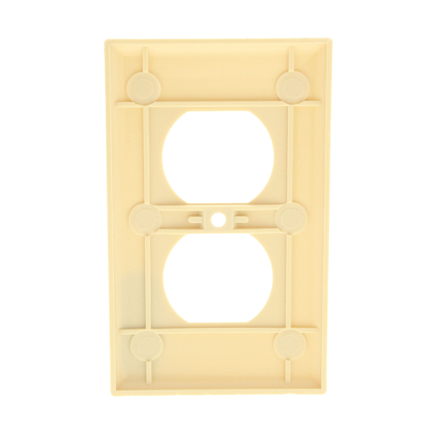 Cooper 2132V Ivory 1-Gang Duplex Outlet Receptacle Cover Plastic Wall Plate