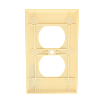 Cooper 2132V Ivory 1-Gang Duplex Outlet Receptacle Cover Plastic Wall Plate