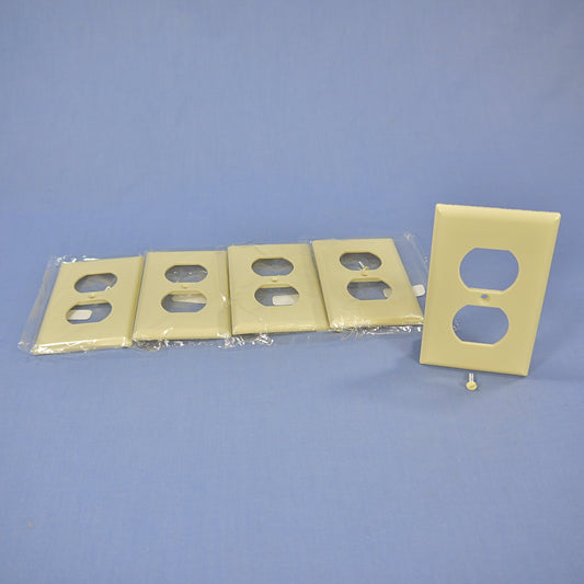 Cooper 2132V Ivory 1-Gang Duplex Outlet Plastic Standard Wallplate Covers 5-pack