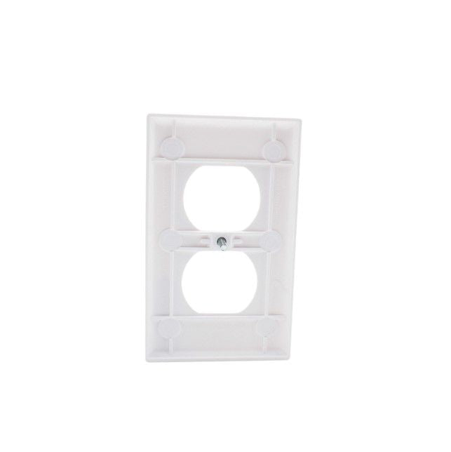 Cooper 2132W White 1-Gang Duplex Outlet Receptacle Cover Thermoset Wallplate