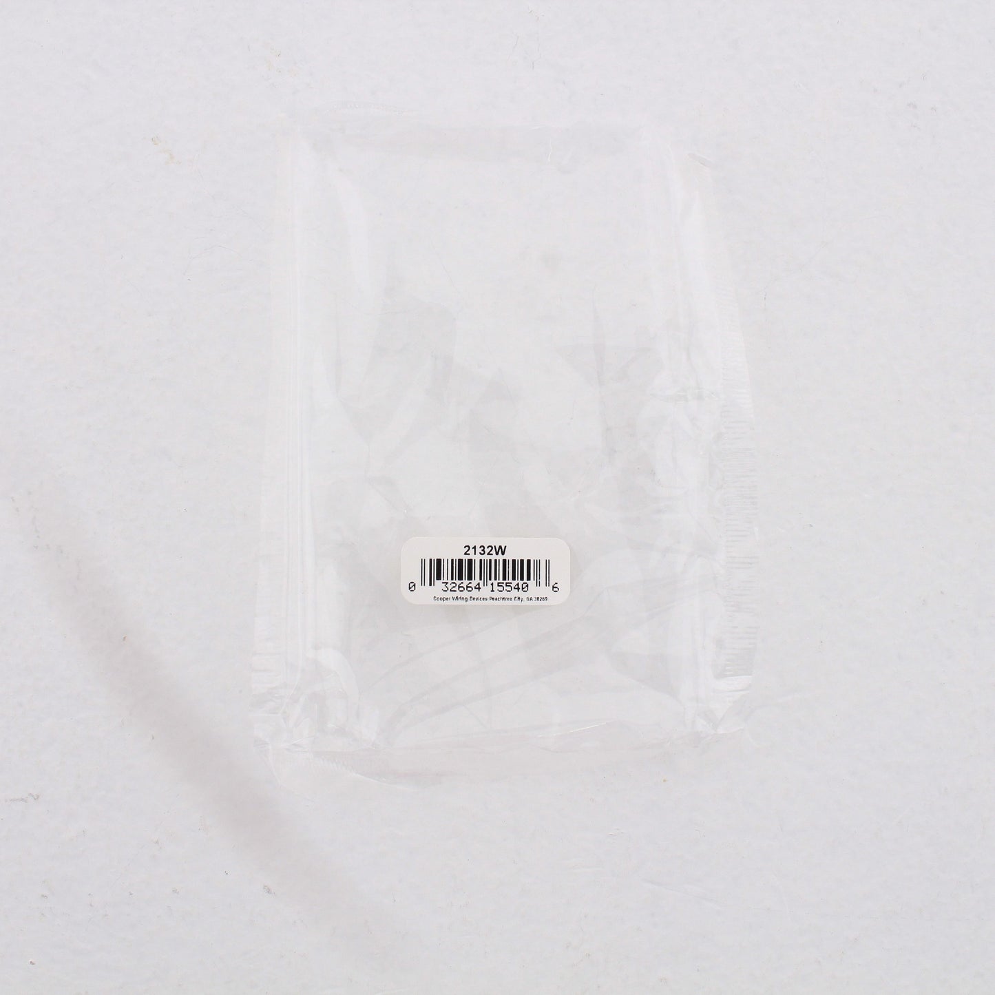 Cooper 2132W White 1-Gang Duplex Outlet Receptacle Cover Thermoset Wallplate
