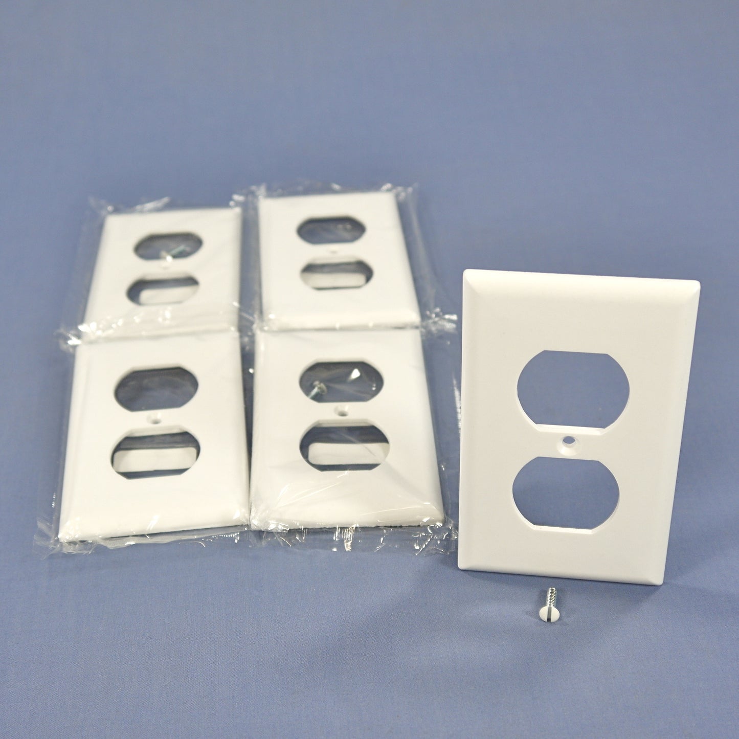 5 Cooper White Residential 1G Outlet Cover Duplex Receptacle Wallplates 2132W