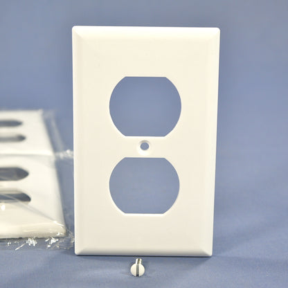 5 Cooper White Residential 1G Outlet Cover Duplex Receptacle Wallplates 2132W