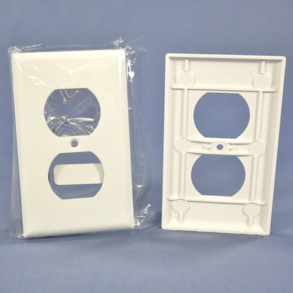 5 Cooper White Residential 1G Outlet Cover Duplex Receptacle Wallplates 2132W