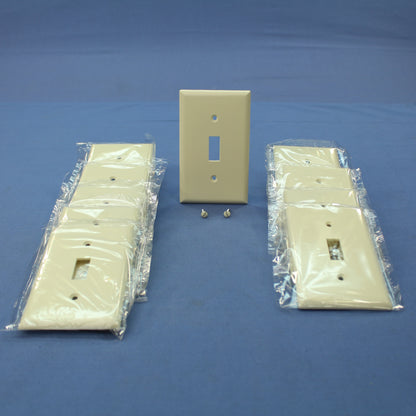 Cooper 2134A Almond 1-Gang Toggle Switch Plastic Thermoset Wallplate Cover 10pcs