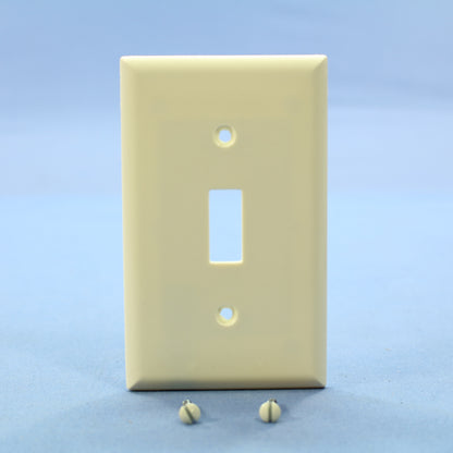Cooper 2134A Almond 1-Gang Toggle Switch Plastic Thermoset Wallplate Cover 10pcs