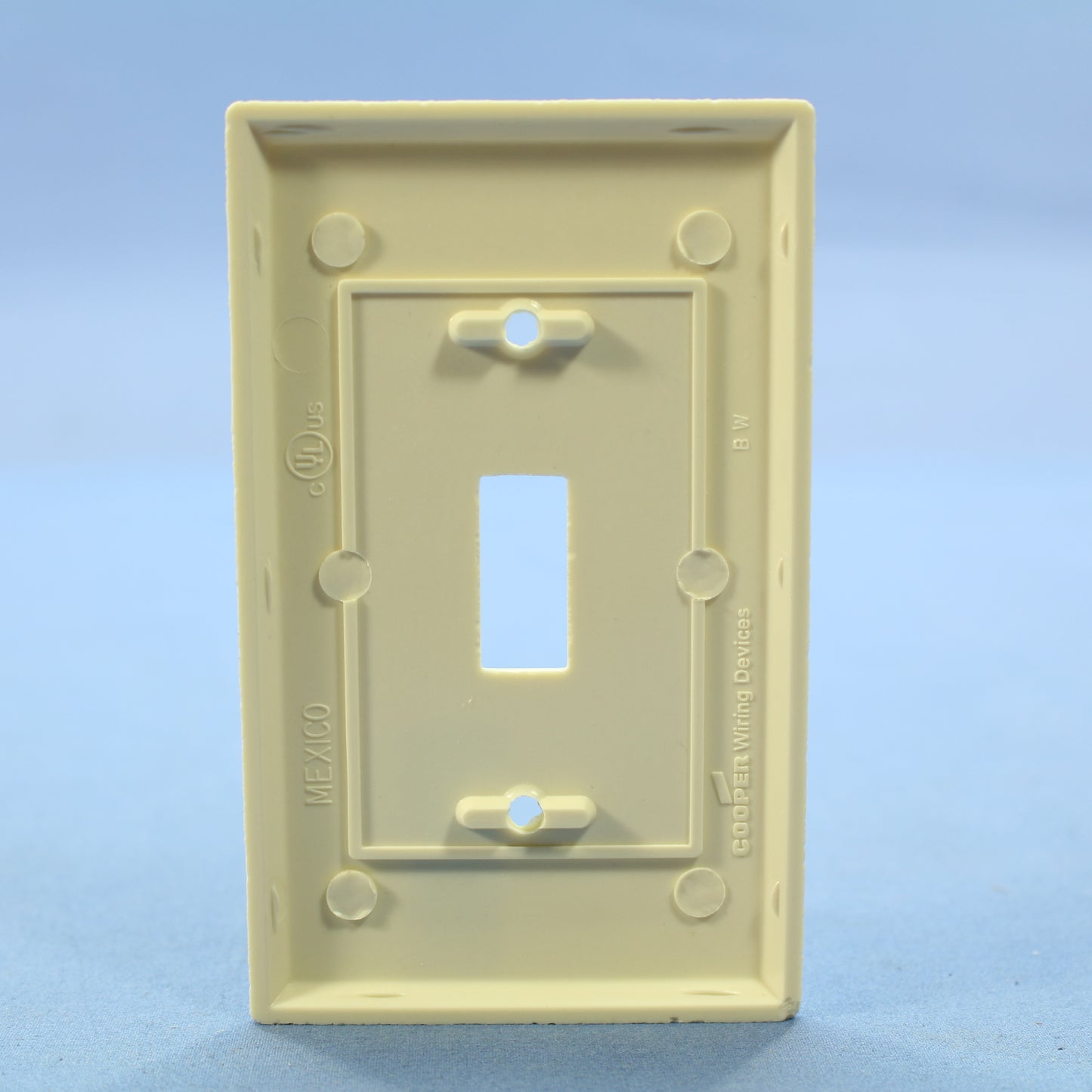 Cooper 2134A Almond 1-Gang Toggle Switch Plastic Thermoset Wallplate Cover 10pcs